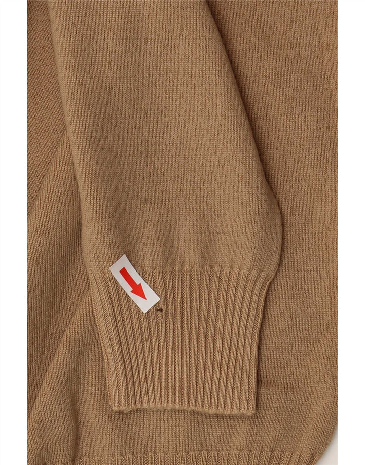Zara Pull Col V Homme XL Marron Laine