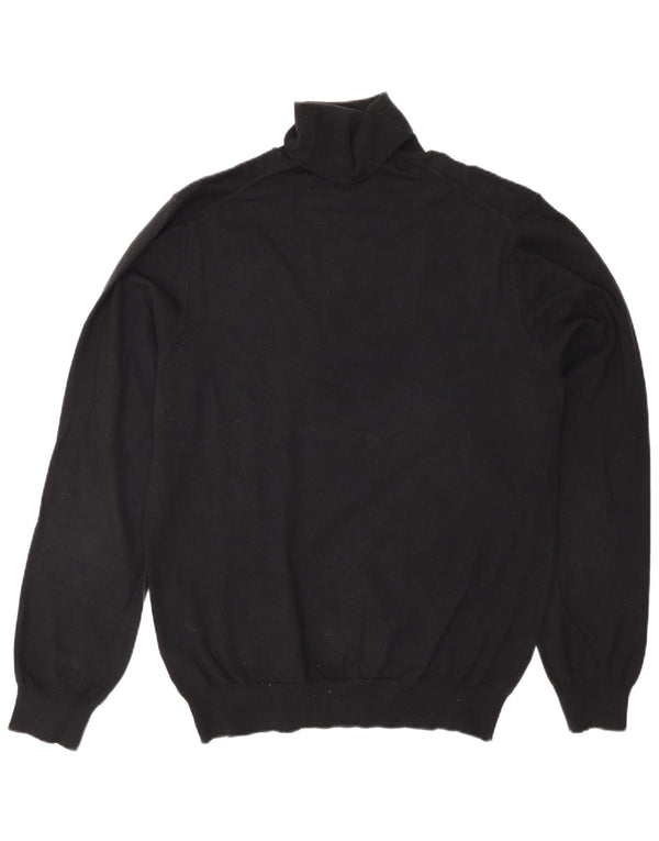 French Connection Pull col roulé pour femme UK 14 en coton noir moyen