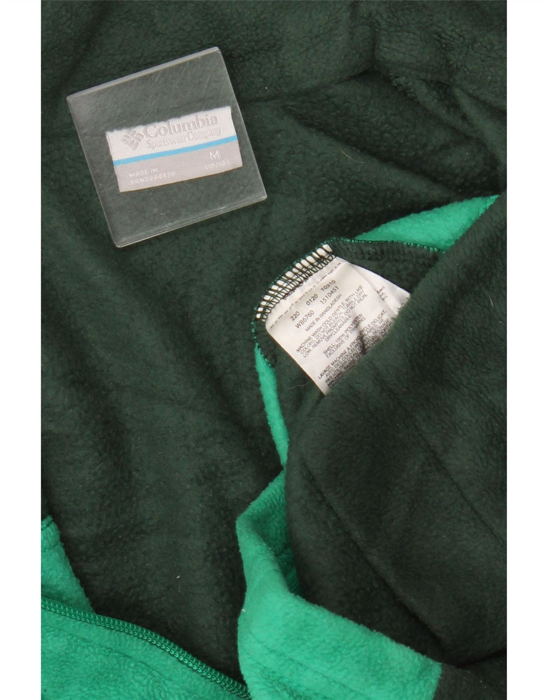 Columbia Veste Polaire Fille 10-11 Ans Polyester Colorblock Vert Moyen