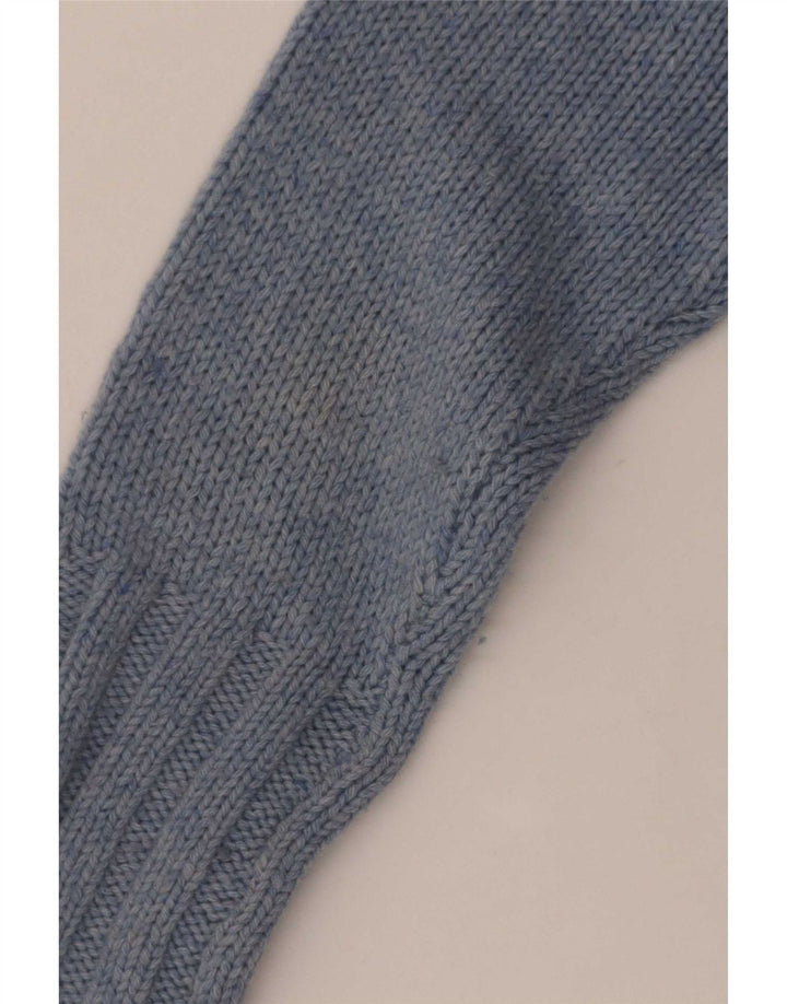 Reiss Pull surdimensionné à col roulé pour femme UK 10 Petite laine bleue