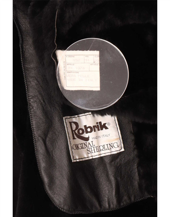Robrik Manteau cape en peau de mouton pour femme IT 44 Marron moyen