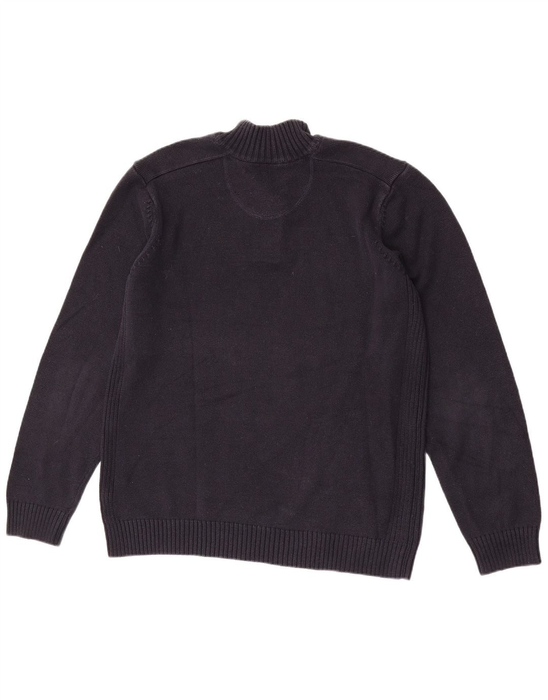 Marks & Spencer Pull à col boutonné pour homme Taille L Bleu marine