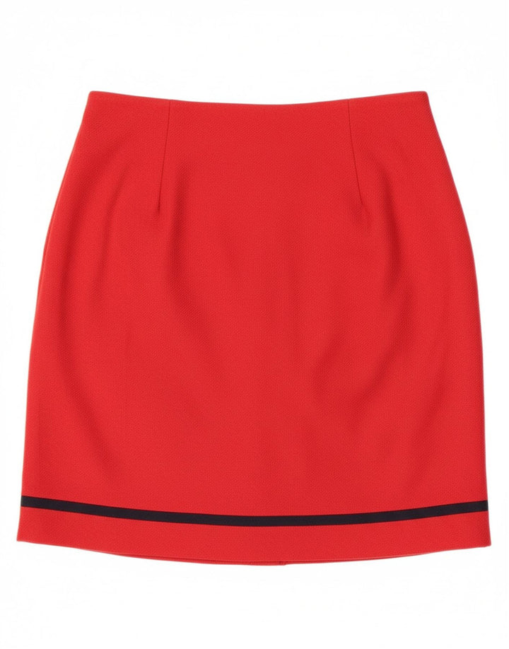 HOBBS Womens Mini Skirt UK 10 Small W26  Red Wool