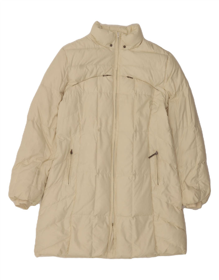 BEST COMPANY Womens Padded Coat UK 14 Medium Off White Polyester Vintage Best Company and Second-Hand Best Company from Messina Hembry 