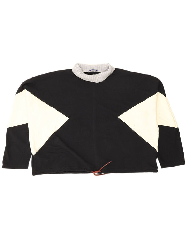 Zara Chemisier surdimensionné pour femme UK 10 Petit coton color block noir
