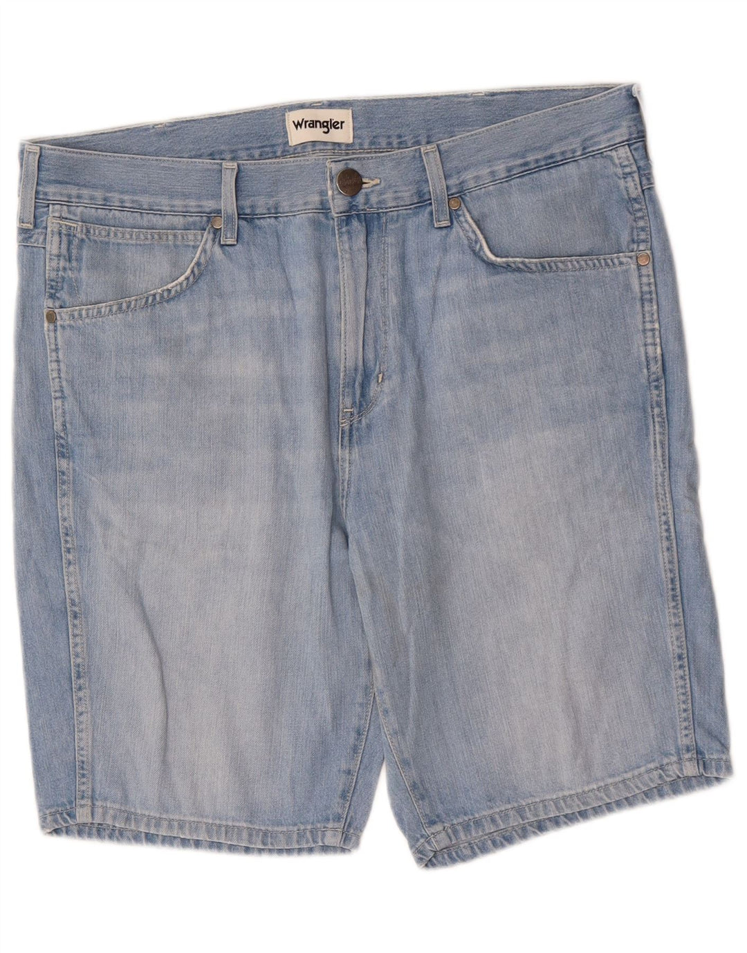 WRANGLER Short en Jean Homme W33 Bleu Moyen Coton