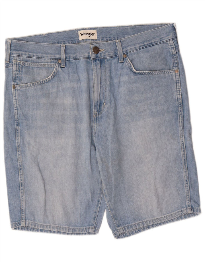 WRANGLER Short en Jean Homme W33 Bleu Moyen Coton