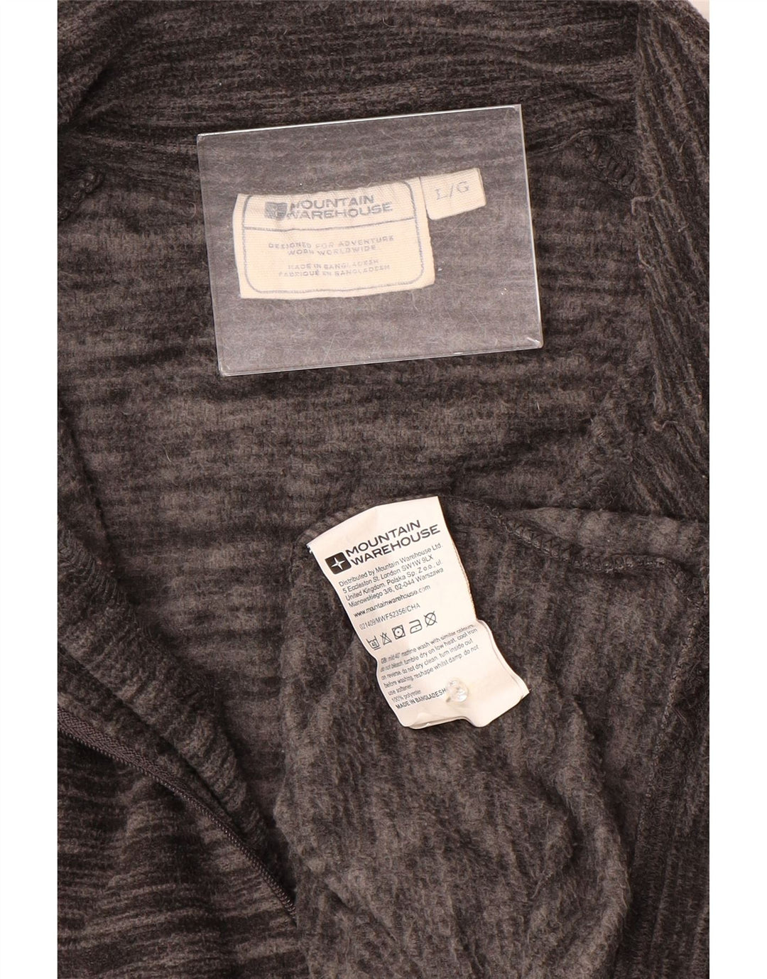 Mountain Warehouse Pull polaire à col zippé pour homme, en polyester moucheté, gris, grand