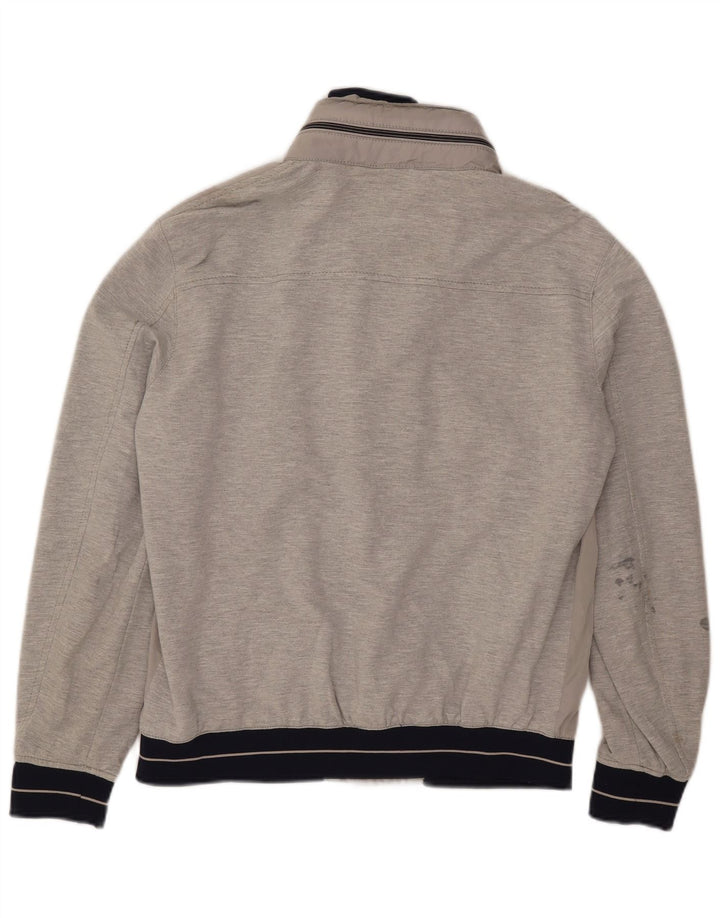 Zara Veste bomber à capuche pour homme UK 40 Large Gris