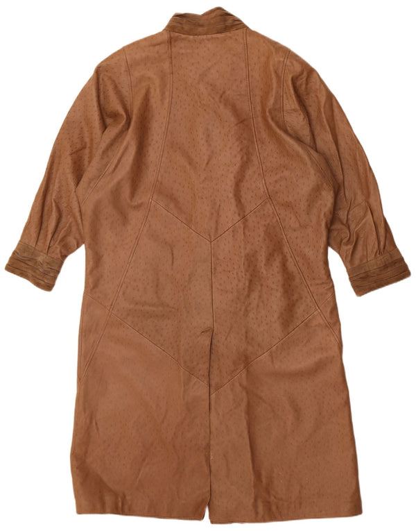 manteau en cuir surdimensionné femme vintage EU 40 cuir beige moyen