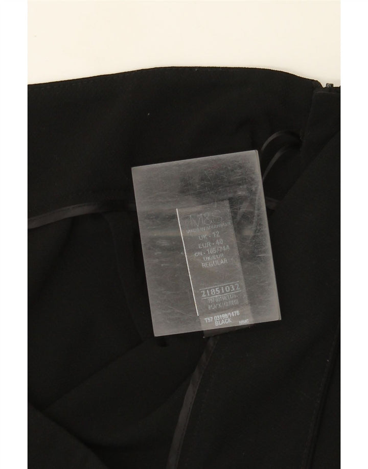 Marks & Spencer Pantalon capri droit pour femme UK 12 Medium W30 L23 Noir