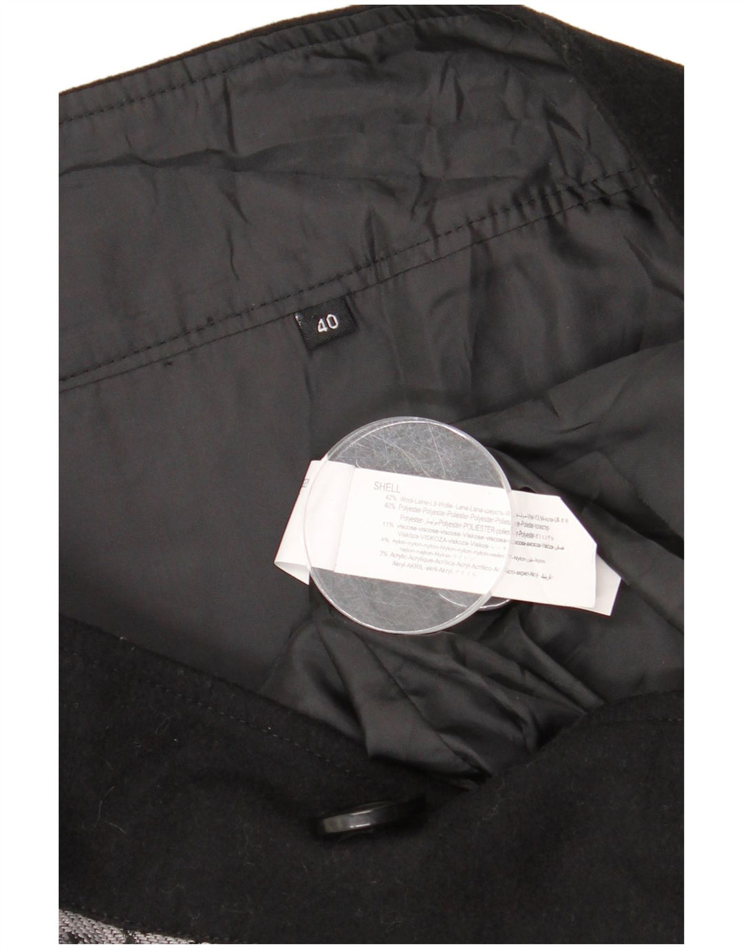 Desigual Jupe portefeuille femme EU 40 Medium W32 Noir Patchwork Laine