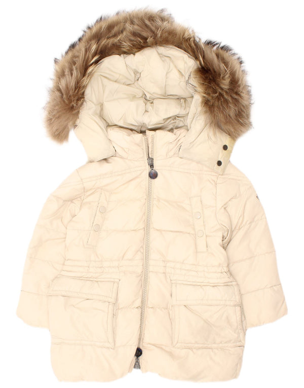 Moncler Veste matelassée à capuche pour bébé fille 18-24 mois Blanc Polyamide