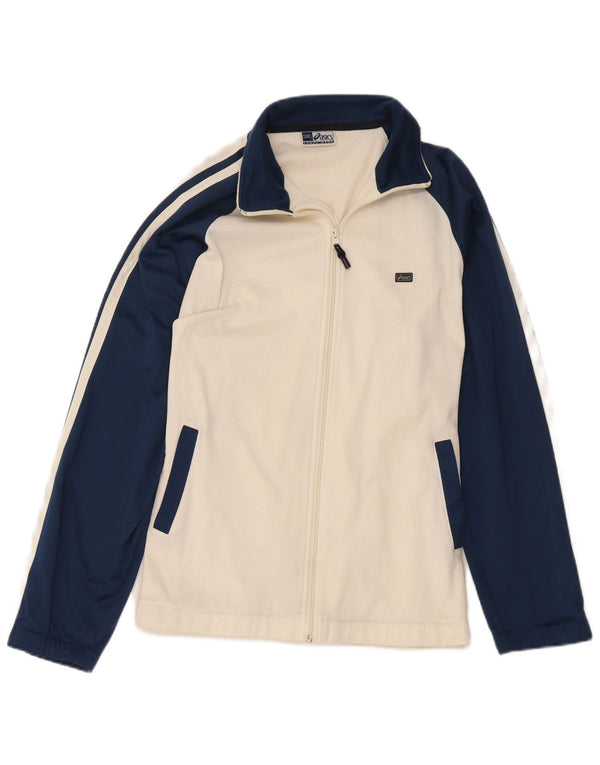 Asics Veste de survêtement pour femme UK 18 XL Blanc Colourblock