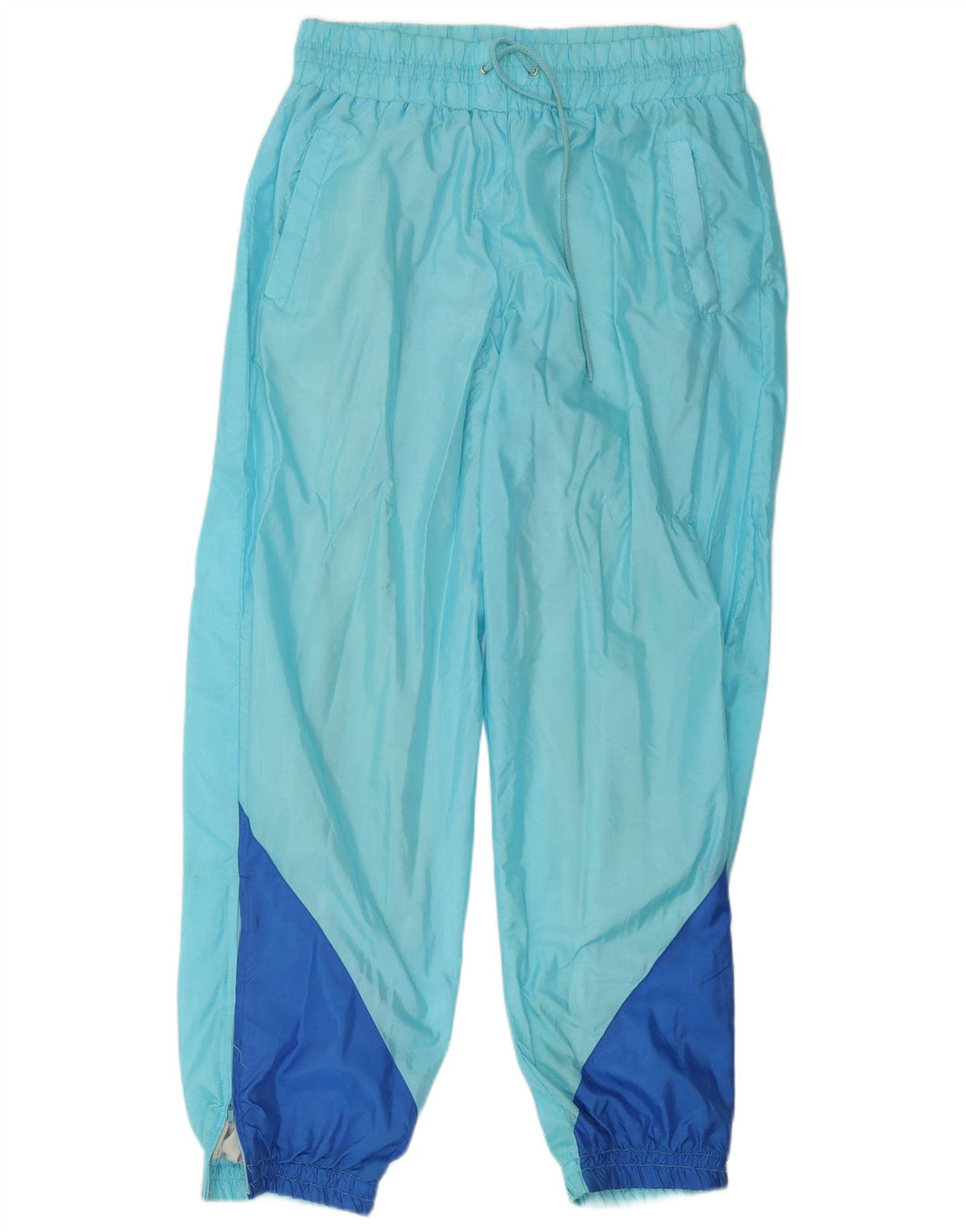 Pantalon de survêtement femme vintage 2XL Bleu Colourblock Polyamide