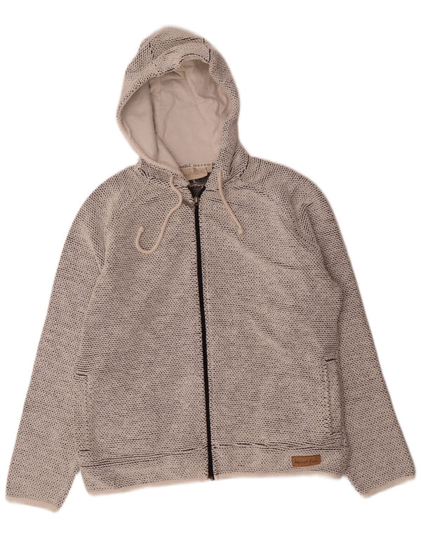 Weird Fish Pull à capuche zippé pour femme UK 18 XL Gris Coton