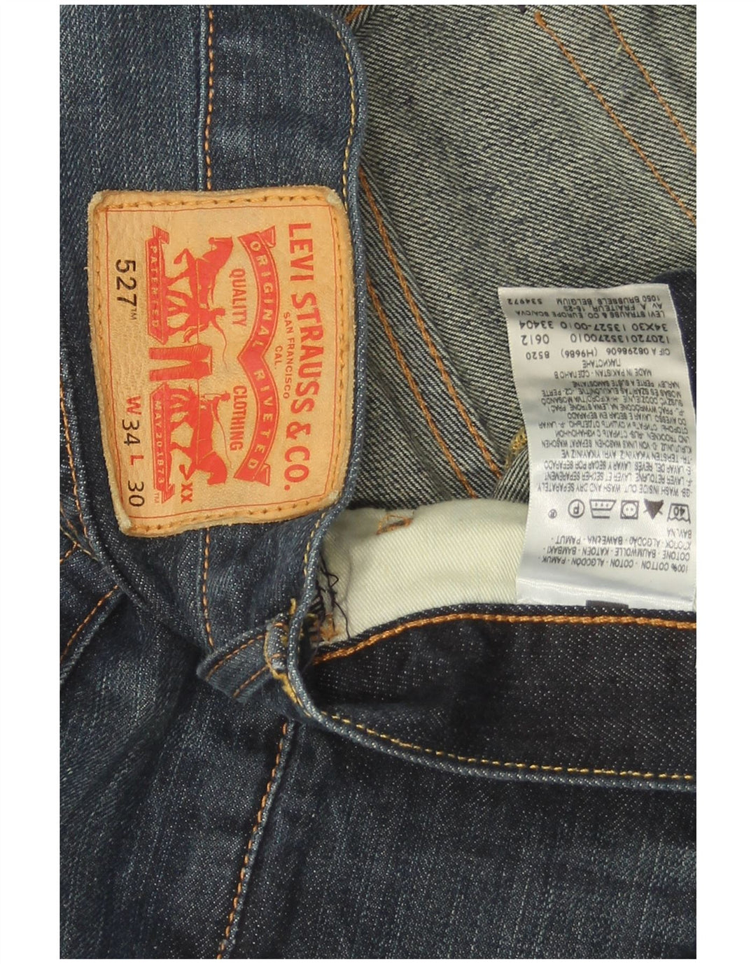 Levi's Jean 527 Bootcut Homme Bleu Marine W34 L30 Coton