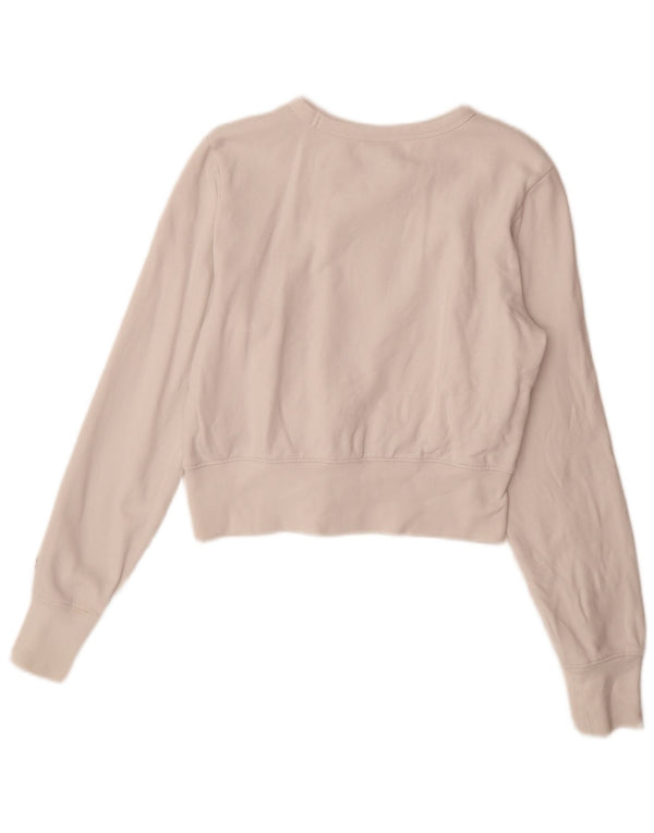 Champion Sweat-shirt court graphique pour femme UK 10 Petit coton blanc