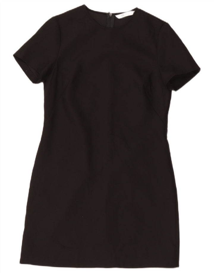 Zara Robe fourreau pour femme UK 12 Medium Noir Polyester