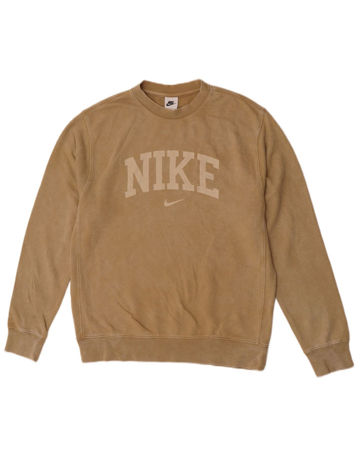 Nike Sweat-shirt graphique en coton marron moyen pour homme