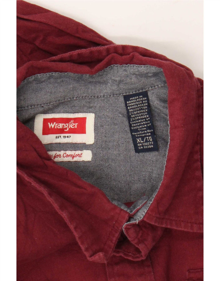 Wrangler Chemise Homme XL Coton Bordeaux