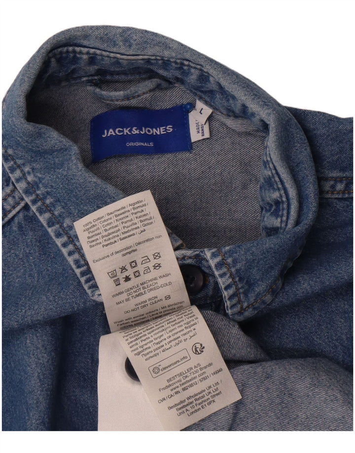 Jack & Jones Chemise en Jean Large Bleu Coton Homme