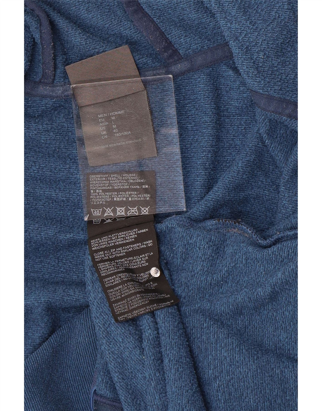 Jack Wolfskin Veste de survêtement à capuche pour homme UK 40 Bleu marine moyen