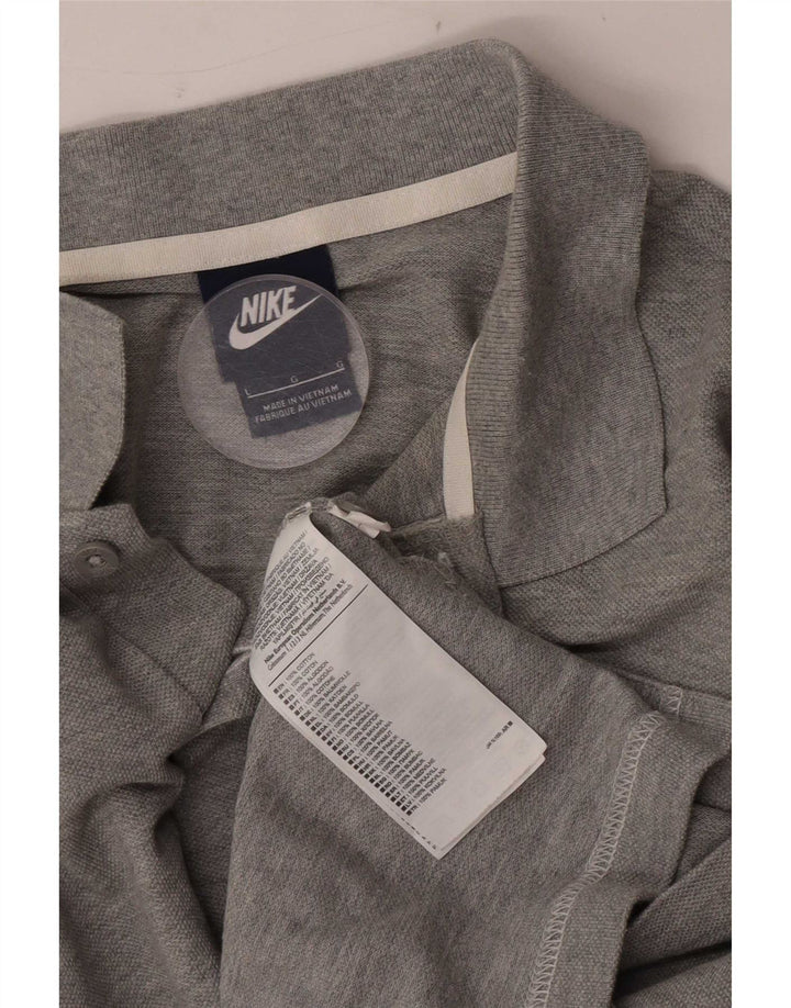 Nike Polo Homme Grand Gris Moucheté Coton