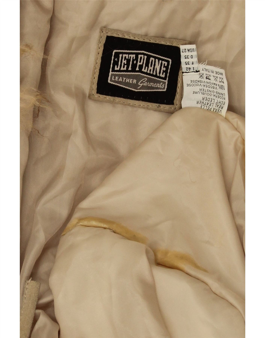 Jet Plane Manteau en Daim Femme IT 42 Cuir Beige Moyen