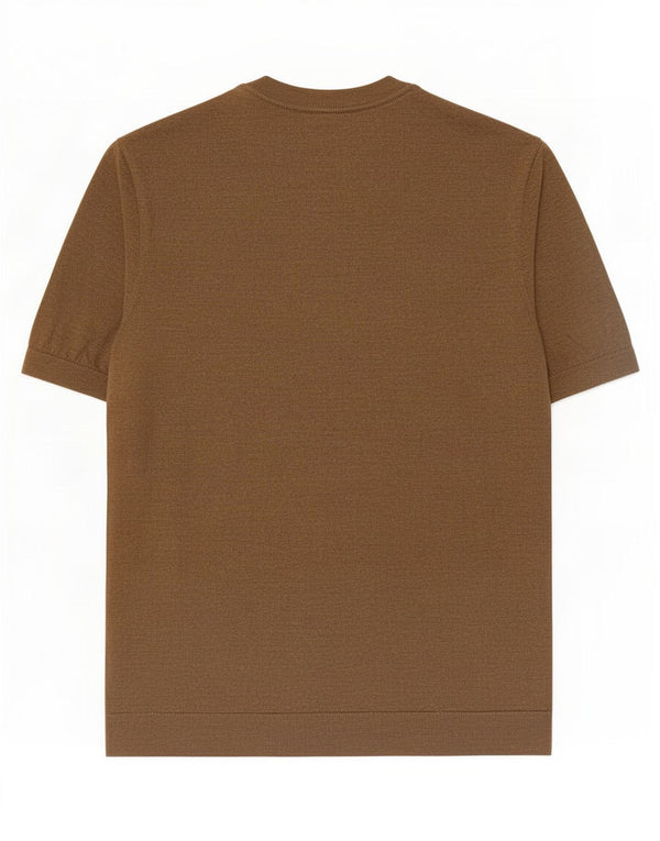 Ted Baker Pull à manches courtes et col rond pour homme XL en laine marron