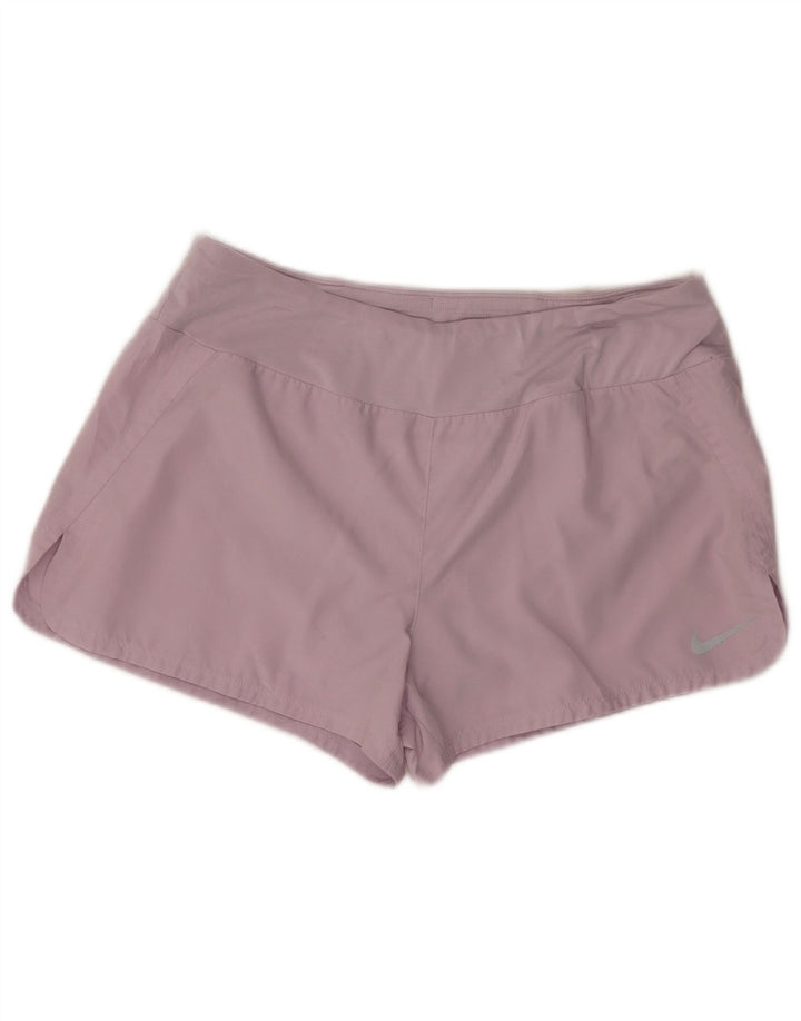 Nike Short de sport Dri Fit pour femme UK 14 Large Violet Polyester