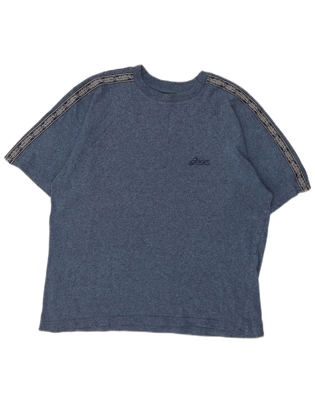 Asics T-shirt graphique pour hommes en coton color block grand bleu