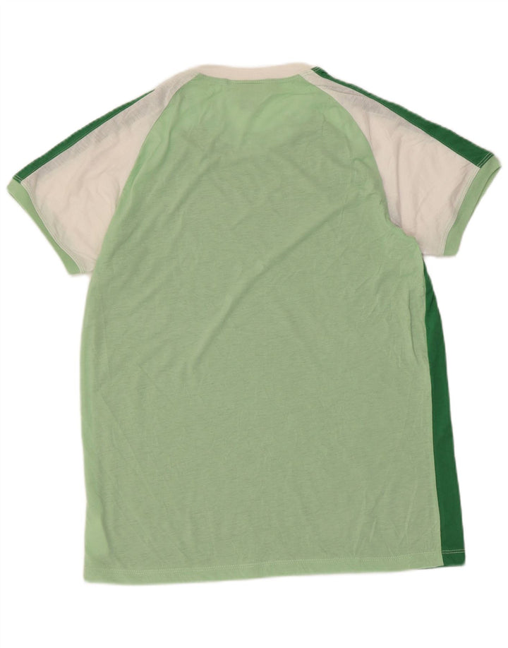 Diesel T-shirt graphique pour femme UK 20 2XL Vert Colorblock Polyester
