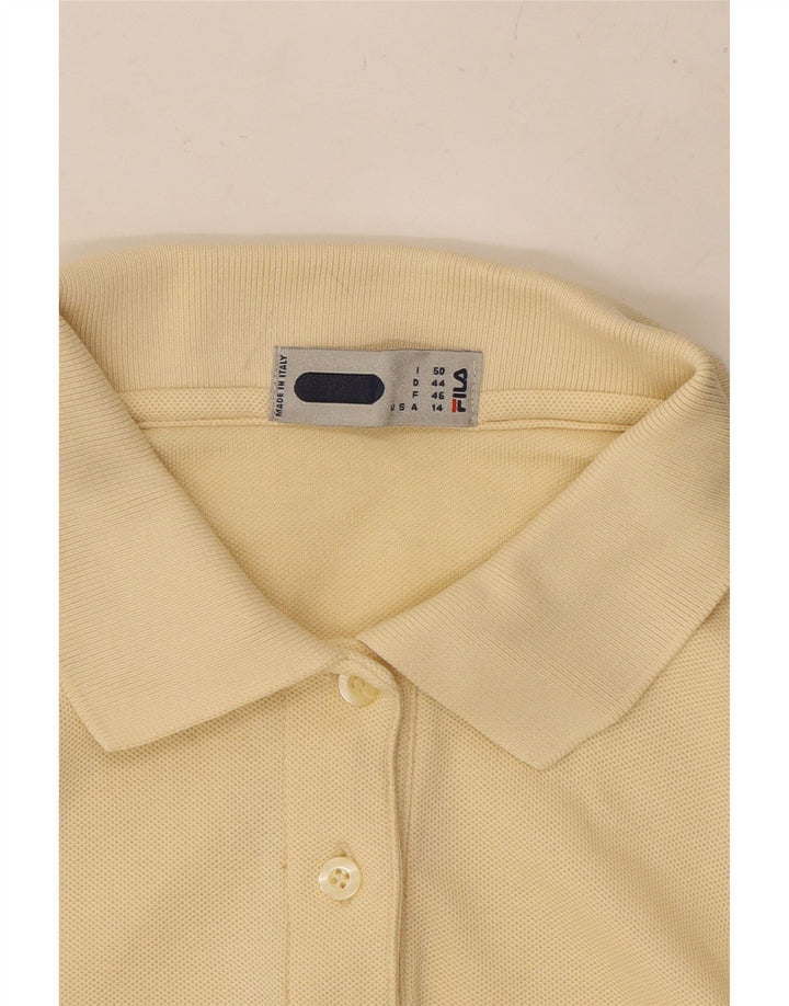 FILA Polo court femme IT 50 XL Jaune