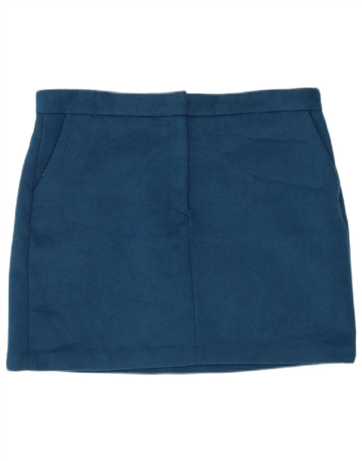 Marks & Spencer Mini-jupe femme UK 18 XL W36 Bleu Polyester