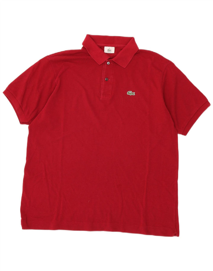 LACOSTE Polo Homme Taille 6 XL Rouge Coton