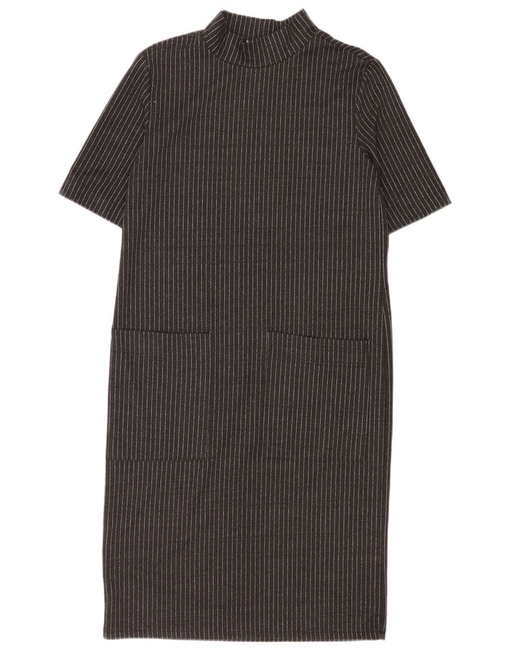 Zara Robe droite pour femme UK 10 Petites rayures noires