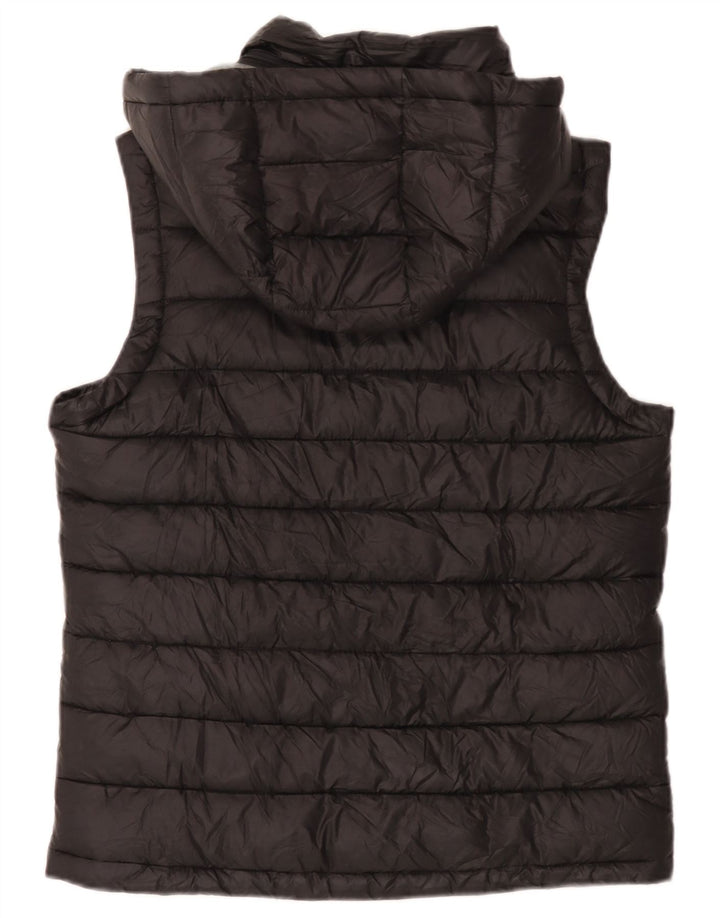 Champion Gilet rembourré à capuche pour homme UK 36 Petit Noir Polyester