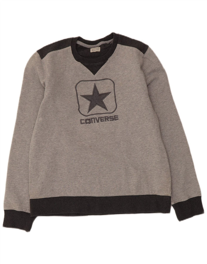 Converse Sweat-shirt graphique pour femme UK 44 Gris moyen Colourblock