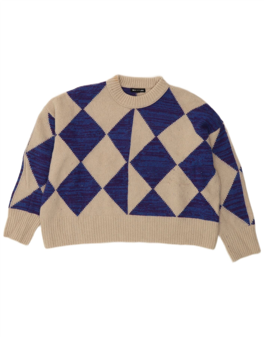 Whistle Pull court à col rond pour femme UK 10 Petite laine beige