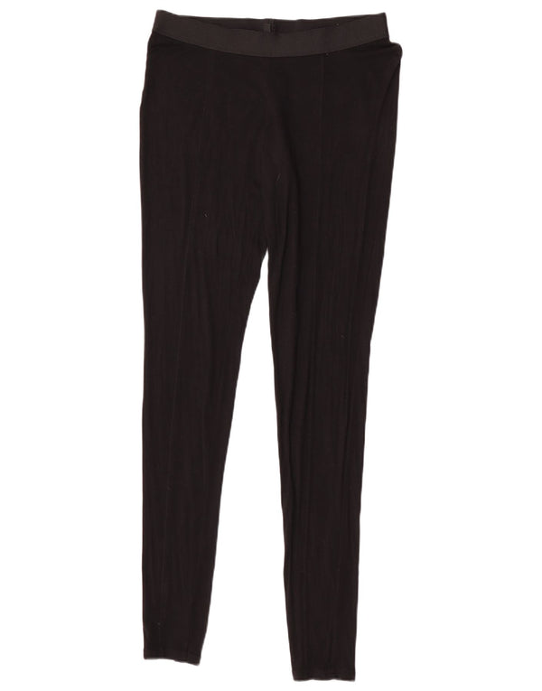 Benetton Leggings Femme UK 44 Medium Noir Viscose