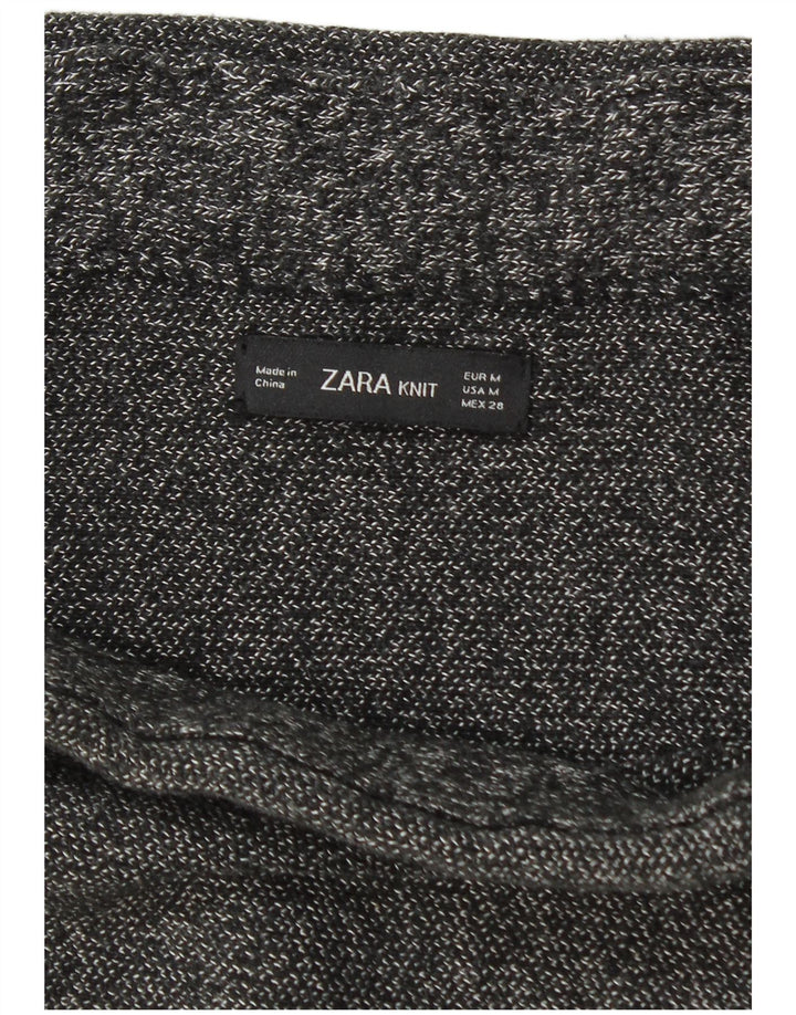 Zara Femme Jupe Crayon En Tricot Moyen W28 Gris Moucheté