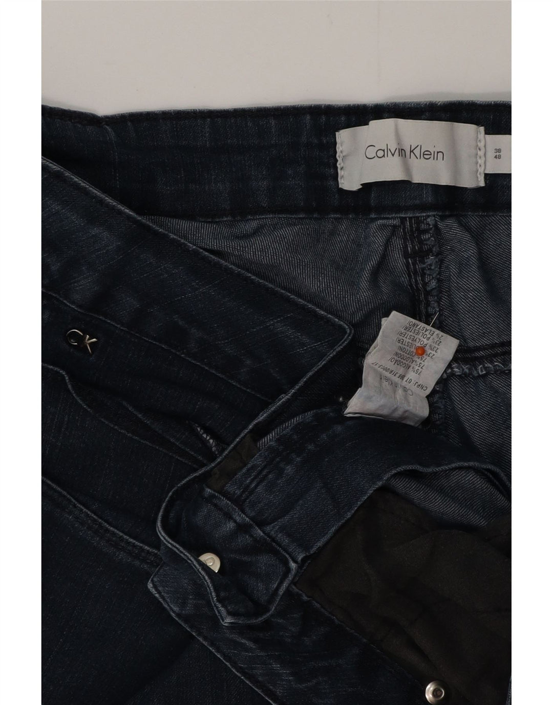 CALVIN KLEIN Jean droit homme W38 L32 bleu coton