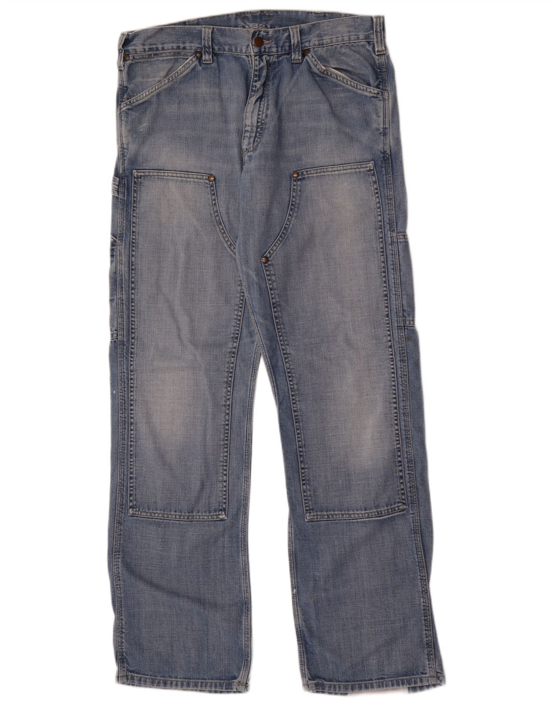 Meltin' Pot Jean Cargo Droit Homme W36 L33 Bleu Coton