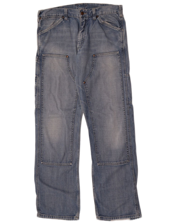 Meltin' Pot Jean Cargo Droit Homme W36 L33 Bleu Coton
