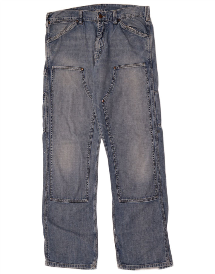 Meltin' Pot Jean Cargo Droit Homme W36 L33 Bleu Coton