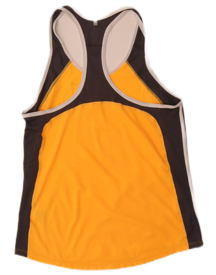 Nike Femme Dri Fit Débardeur UK 12 Jaune Moyen Colorblock Polyester