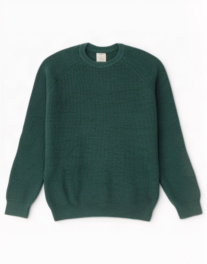 Marks & Spencer Pull Col Ras du Cou XL Homme Vert Polyamide