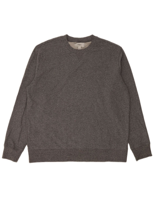 Marks & Spencer Mens Sweatshirt Jumper XL Grey Cotton