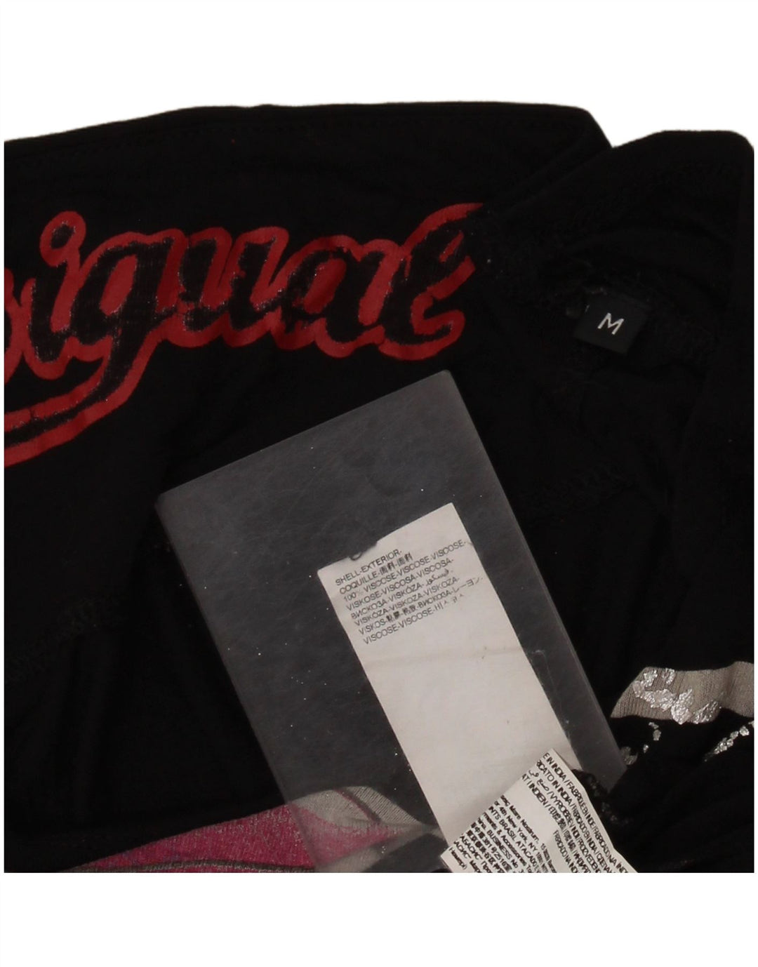 DESIGUAL T-shirt graphique surdimensionné pour femme UK 14 Medium Black Floral